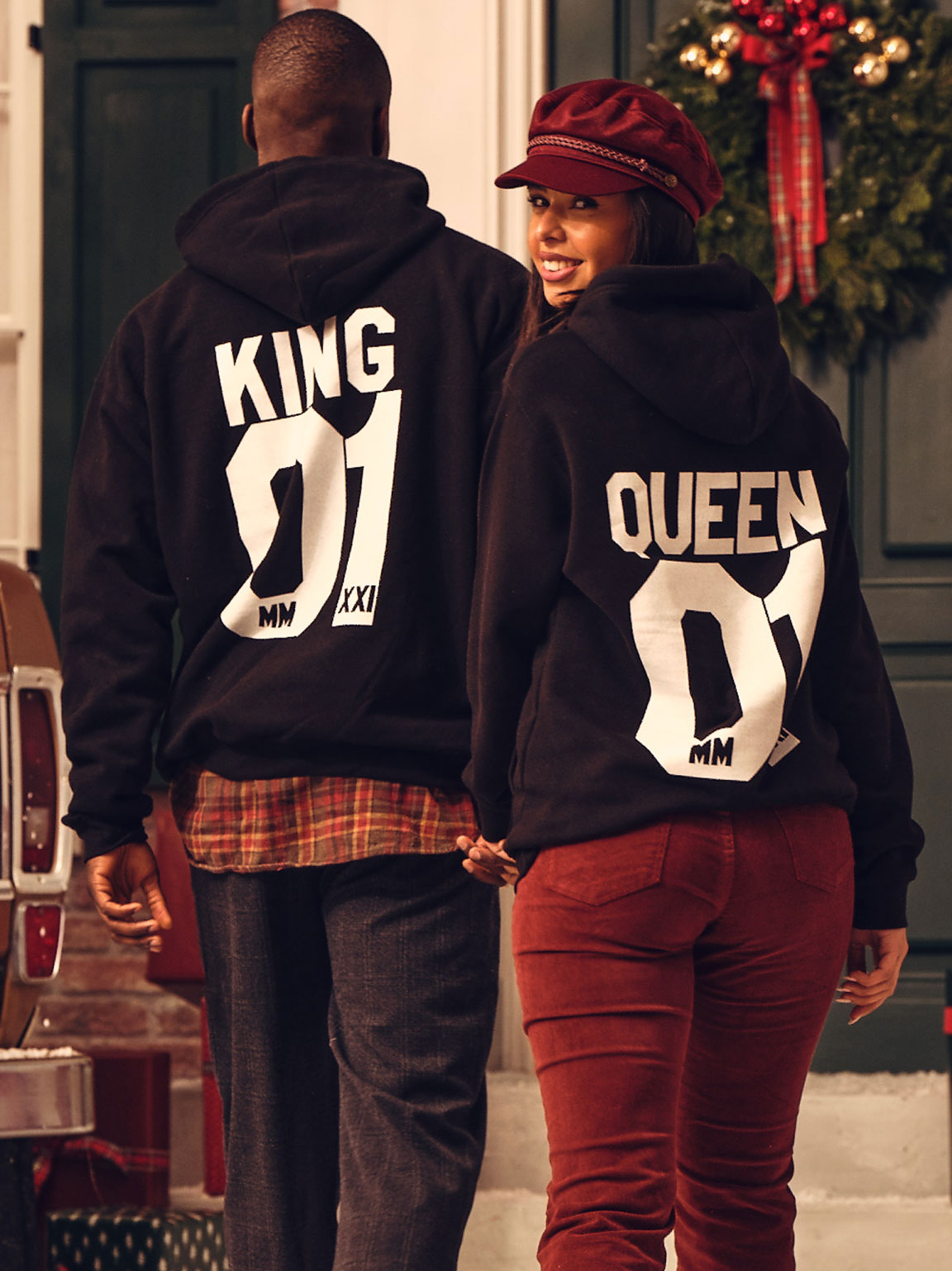 2er Set King Queen Hoodie Paket – Hamburger Hänger