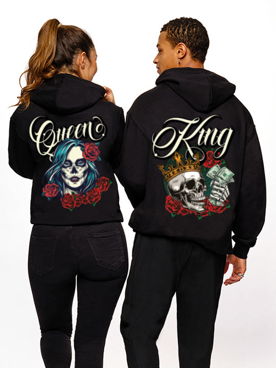 2er Set King Queen Tattoo II Hoodie Paket – Hamburger Hänger